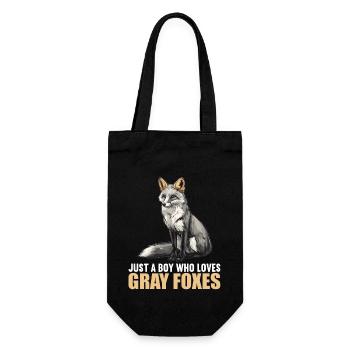 Gray Foxes Gray Fox - Gift Bag for Bottles - black - Front