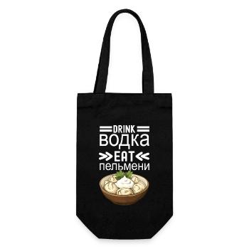 Pelmeni Cuisine russe - Sac à bouteille - noir - Devant