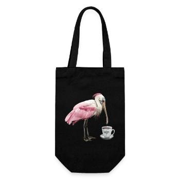 Löffel Kaffee - Geschenkbeutel für Flaschen - Schwarz - Vorne