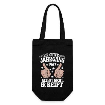 A good vintage 1967 birthday - Gift Bag for Bottles - black - Front