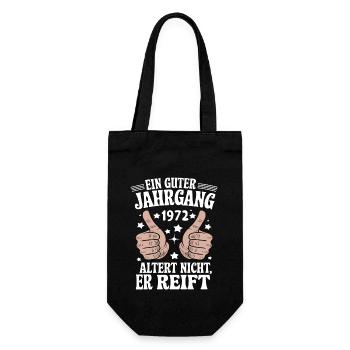 A good vintage 1972 birthday - Gift Bag for Bottles - black - Front