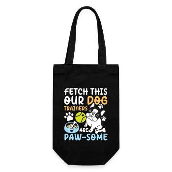Allez chercher ceci Nos dresseurs de chiens sont à la recherche de quelques pattes - Sac à bouteille - noir - Devant