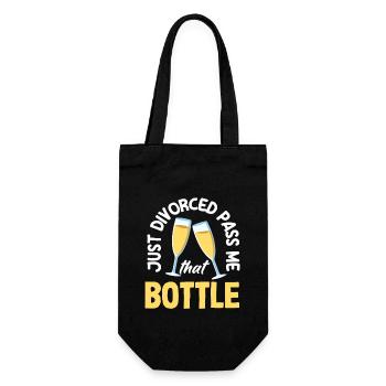 Je viens de divorcer Passez-moi cette bouteille divorce - Sac à bouteille - noir - Devant