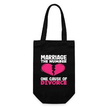 Le mariage comme principale cause de divorce - Sac à bouteille - noir - Devant