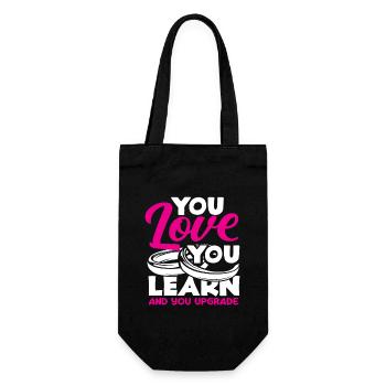You Love You Learn And You Improve The - Gift Bag for Bottles - black - Front