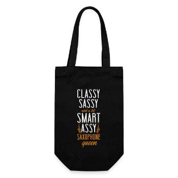 Saxophone Classy Sassy And A Bit - Gift Bag for Bottles - black - Front