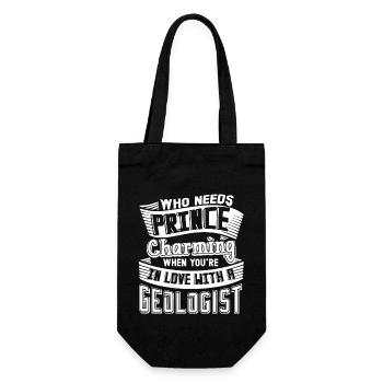 Geologist In Love With A Geologist - Gift Bag for Bottles - black - Front