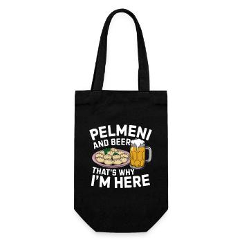 Pelmeni Cuisine russe - Sac à bouteille - noir - Devant