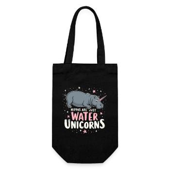 Hippo humor, Sarcastic quotes, Funny - Gift Bag for Bottles - black - Front
