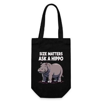 Hippo humor, Sarcastic quotes, Funny - Gift Bag for Bottles - black - Front