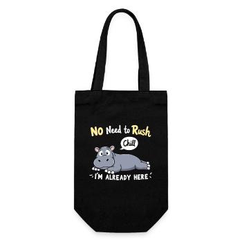 Hippopotame Humour, Citations sarcastiques, Drôle - Sac à bouteille - noir - Devant