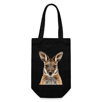 Wallaby - Geschenkbeutel für Flaschen - Schwarz - Vorne