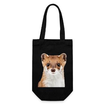 Hermelin - Geschenkbeutel für Flaschen - Schwarz - Vorne