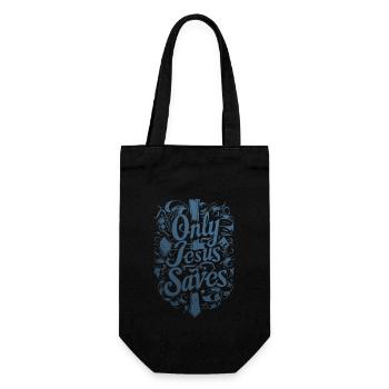 Seul Jésus-Christ sauve la foi Verset biblique Proverbe Foi - Sac à bouteille - noir - Devant