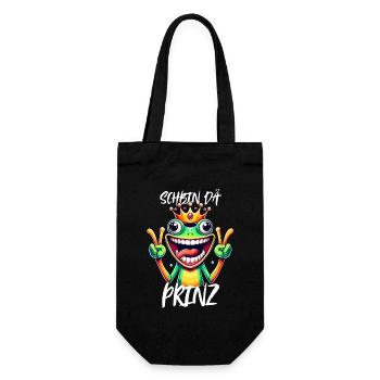 Karneval Frosch Prinz Kölle Alaaf Köln Kölsch Fun - Geschenkbeutel für Flaschen - Schwarz - Vorne