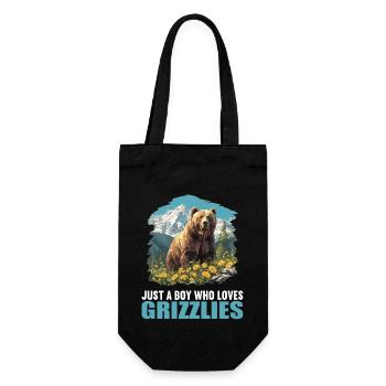 grizzly bears Grizzly bear - Gift Bag for Bottles - black - Front
