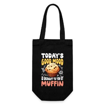 Today's Good Mood Is Brought To You By Muffin - Geschenkbeutel für Flaschen - Schwarz - Vorne