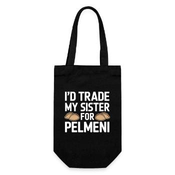 Pelmeni Russian Cuisine - Gift Bag for Bottles - black - Front
