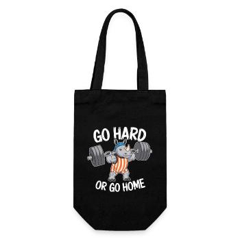 GYM GO HARD OR GO HOME - Gift Bag for Bottles - black - Front