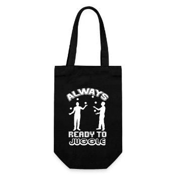 Juggling Always Ready to Juggle - Gift Bag for Bottles - black - Front