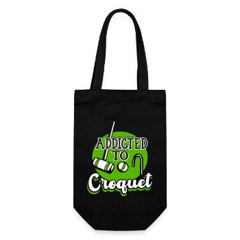 Croquet Addicted To Croquet - Gift Bag for Bottles - black - Front