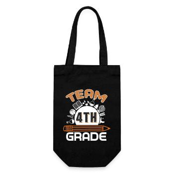 4th Grade Teacher Team 4th Grade - Gift Bag for Bottles - black - Front