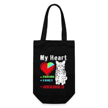 I Love American Bobtail - Gift Bag for Bottles - black - Front