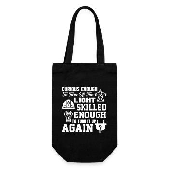Lineman Skilled Enough To Turn Up The Light - Gift Bag for Bottles - black - Front