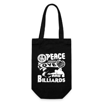 Billiards Peace Love Billiards - Gift Bag for Bottles - black - Front