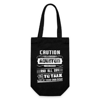 Auditor Caution Retired Auditor - Gift Bag for Bottles - black - Front