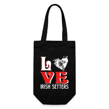 Love Irish Setter - Gift Bag for Bottles - black - Front