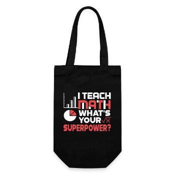 Math Teacher I Teach Math - Gift Bag for Bottles - black - Front