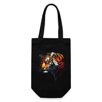 Drôle Tigre Art Animal Nature Faune Animaux Zoo - Sac à bouteille - noir - Devant