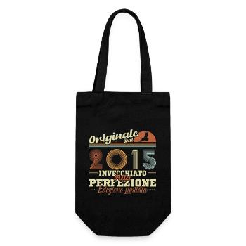 2015 Retro Vintage Birthday Gift - Gift Bag for Bottles - black - Front