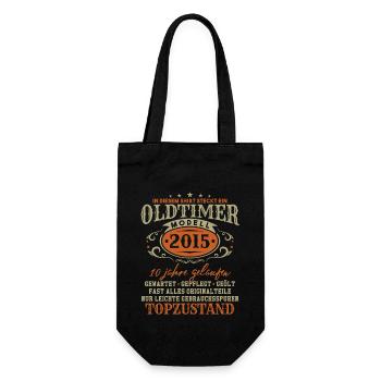 Vintage Model 2015 Vintage Birthday Gift - Gift Bag for Bottles - black - Front