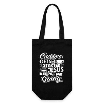Slogan des amateurs de café pour les amis fidèles - Sac à bouteille - noir - Devant