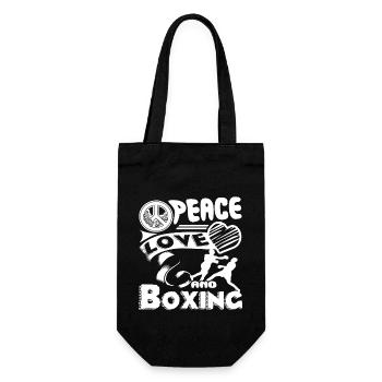 Boxing Peace Love Boxing - Gift Bag for Bottles - black - Front