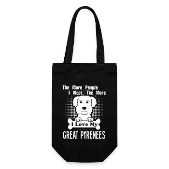 Love Great Pyrenees - Gift Bag for Bottles - black - Front