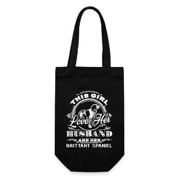 This Girl Loves Her Brittany Spaniel - Gift Bag for Bottles - black - Front