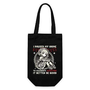 Anime Weihnachten Pause für Besondere Feier - Geschenkbeutel für Flaschen - Schwarz - Vorne