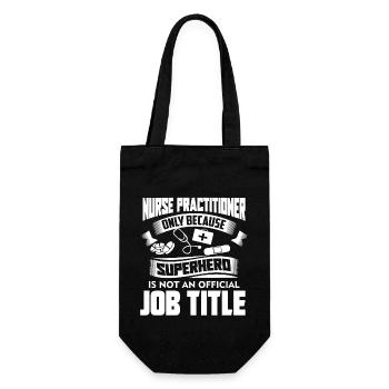 Nurse Practitioner Job Title - Gift Bag for Bottles - black - Front