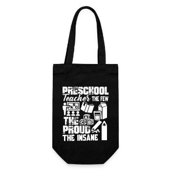 Preschool Teacher The Proud The ABC The Insane - Gift Bag for Bottles - black - Front
