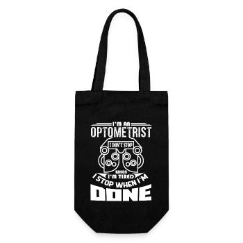 Optometrist I Stop When I am Done - Gift Bag for Bottles - black - Front