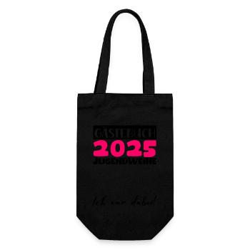 Jugendweihe 2025 Guestbook Gift Girls Boys - Gift Bag for Bottles - black - Front