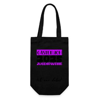 Jugendweihe 2025 Guestbook Gift Girls Boys - Gift Bag for Bottles - black - Front