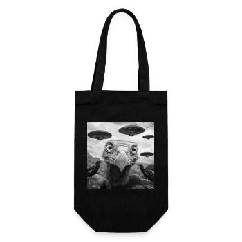 Geier - Geschenkbeutel für Flaschen - Schwarz - Vorne