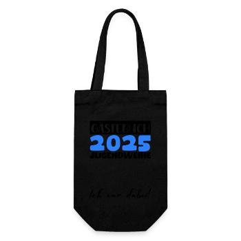 Jugendweihe 2025 Gästebuch Geschenk Mädchen Jungen - Geschenkbeutel für Flaschen - Schwarz - Vorne