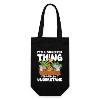 It's A Zookeeper Thing You Wouldn't Understand - Geschenkbeutel für Flaschen - Schwarz - Vorne