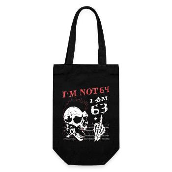 J’ai 63 ans et majeur - 64e anniversaire - Sac à bouteille - noir - Devant