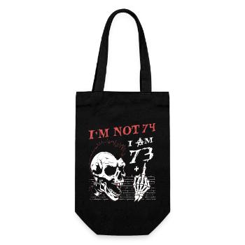 J’ai 73 ans et majeur - 74e anniversaire - Sac à bouteille - noir - Devant